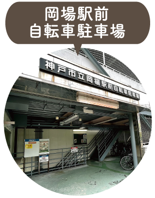岡場駅前自転車駐輪場